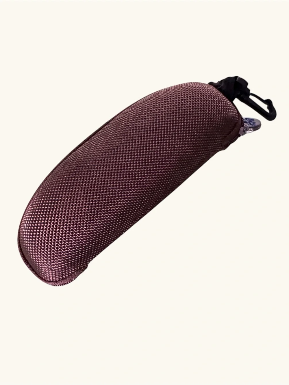 Maui Jim Hard Shell Sunglasses Case Brown Zip Travel Eyewear Case w/ Clip